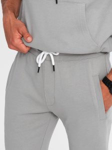 Ombre Dresowy męski komplet  bluza kangurka + szorty  szary V8 Z75 S 2