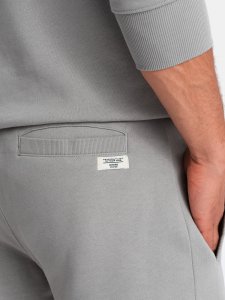 Ombre Dresowy męski komplet  bluza kangurka + szorty  szary V8 Z75 S 6
