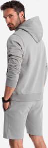 Ombre Dresowy męski komplet  bluza kangurka + szorty  szary V8 Z75 S 7