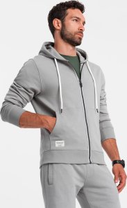 Ombre Dresowy męski komplet bluza rozpinana + szorty  szary V8 Z76 S 2