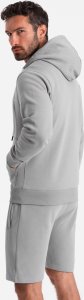 Ombre Dresowy męski komplet bluza rozpinana + szorty  szary V8 Z76 M 7