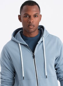 Ombre Dresowy komplet męski bluza rozpinana + szorty  błękitny V7 Z76 S 3