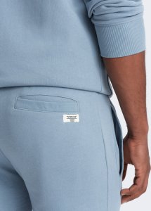 Ombre Dresowy komplet męski bluza rozpinana + szorty  błękitny V7 Z76 S 6