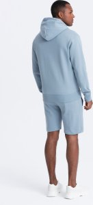 Ombre Dresowy komplet męski bluza rozpinana + szorty  błękitny V7 Z76 S 7