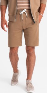 Ombre Męski komplet dresowy bluza rozpinana + szorty  brązowy V2 Z76 S 2