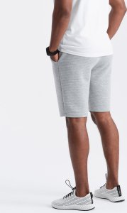 Ombre Krótkie męskie spodenki dresowe z dzianiny ottoman  szare V2 OM-SRSK-0150 XL 5