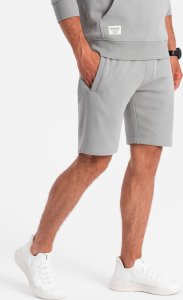 Ombre Dresowy męski komplet  bluza kangurka + szorty  szary V8 Z75 L 5