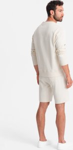 Ombre Komplet męski dresowy bluza + szorty  popielaty V1 Z77 XXL 8