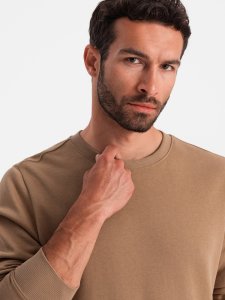 Ombre Męski komplet dresowy bluza + szorty  brązowy V2 Z77 XXL 3