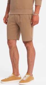 Ombre Męski komplet dresowy bluza + szorty  brązowy V2 Z77 XXL 6