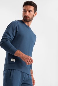 Ombre Męski dresowy komplet bluza + szorty  ciemnoniebieski V4 Z77 S 2