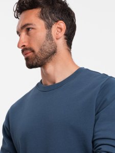 Ombre Męski dresowy komplet bluza + szorty  ciemnoniebieski V4 Z77 S 3