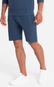 Ombre Męski dresowy komplet bluza + szorty  ciemnoniebieski V4 Z77 S 5
