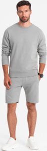 Ombre Komplet męski dresowy bluza + szorty  szary V1 Z77 XXL 5