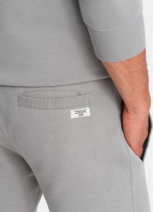 Ombre Komplet męski dresowy bluza + szorty  szary V1 Z77 XXL 6