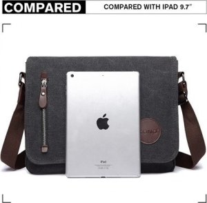 Kono Torba Vintage Męska z Płótna Grafit Karston 7