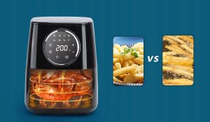 Frytkownica beztłuszczowa Aigostar  Frytkownica Beztłuszczowa Air Fryer 4.2L Moc 1400W Okno Podglądowe 5