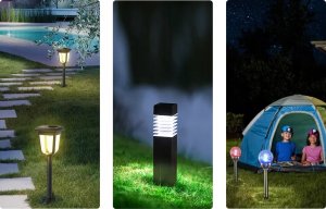 Aigostar  2X Lampa Led Solarna Wbijana Zewnętrzna 55Cm 0,3W 9