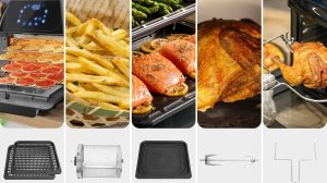 Frytkownica beztłuszczowa Aigostar  Frytkownica Beztłuszczowa Piekarnik Rożen Aigostar 12L Panel Dotykowy Led 8