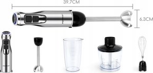 Blender Aigostar  Blender Reczny Aigostar Malakser Trzepaczka Kruszy Lód 1000W 4