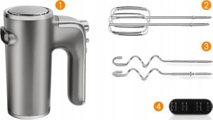 Aigostar  Mikser Ręczny 5 Biegów Tryb Turbo 400W 2