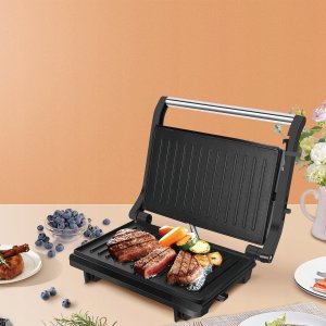 Grill elektryczny Aigostar  Mocny Duży Grill/Opiekacz Do Panini/Tortilli 2000W Aigostar Stal Nierdzewna 10