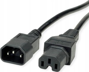 Kabel zasilający Value Kabel zasilający IEC320/C14 męski - C15 żeński, czarny, 1,8 m 1