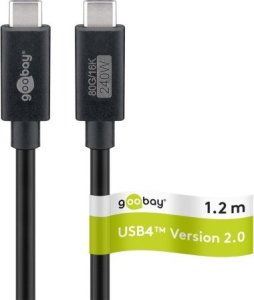 Kabel USB Goobay USB-C - USB-C 1.2 m Czarny 1