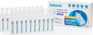 Katarek Ampułki KATAREK Secure+ 20x5ml roztwór soli fizjologicznej 1