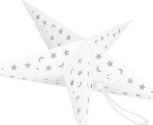 Springos Gwiazda świąteczna papierowa 3D 25 cm zawieszka choinkowa biała UNIWERSALNY 2