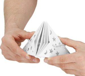 Springos Gwiazda świąteczna papierowa 3D 25 cm zawieszka choinkowa biała UNIWERSALNY 9