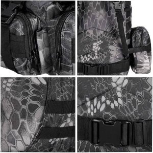 Plecak turystyczny Springos Plecak trekkingowy, turystyczny 50 L wojskowy kryptek czarno-szary UNIWERSALNY 2