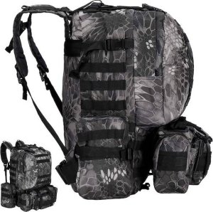 Plecak turystyczny Springos Plecak trekkingowy, turystyczny 50 L wojskowy kryptek czarno-szary UNIWERSALNY 7