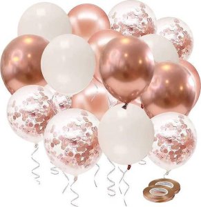 Springos Zestaw dekoracji na wieczór panieński balony napis rose gold UNIWERSALNY 2