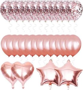 Springos Zestaw dekoracji na wieczór panieński balony napis rose gold UNIWERSALNY 5