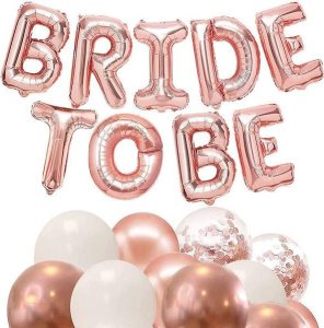 Springos Zestaw dekoracji na wieczór panieński balony napis rose gold UNIWERSALNY 7