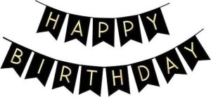 Springos Balony na urodziny 53 szt. dekoracje z napisem happy birthday złoty/czarny/srebrny/biały UNIWERSALNY 2