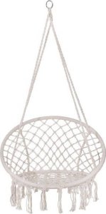 Springos Bocianie gniazdo z frędzlami huśtawka ogrodowa kremowa UNIWERSALNY 11