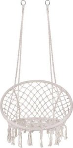 Springos Bocianie gniazdo z frędzlami huśtawka ogrodowa kremowa UNIWERSALNY 12