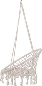 Springos Bocianie gniazdo z frędzlami huśtawka ogrodowa kremowa UNIWERSALNY 3