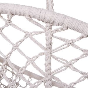 Springos Bocianie gniazdo z frędzlami huśtawka ogrodowa kremowa UNIWERSALNY 8