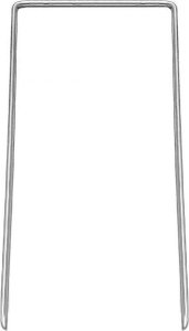 Springos Kotwy do agrowłókniny 15x7 cm metalowe szpilki srebrne 100 szt. UNIWERSALNY 4