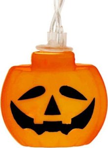 Springos Lampki na Halloween dynie girlanda łańcuch świetlny na baterie 10 LED UNIWERSALNY 7