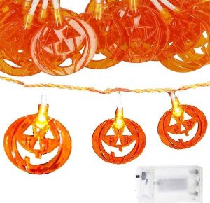 Springos Lampki na Halloween dynie girlanda łańcuch świetlny na baterie 20 LED UNIWERSALNY 5