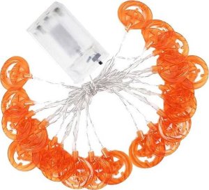 Springos Lampki na Halloween dynie girlanda łańcuch świetlny na baterie 20 LED UNIWERSALNY 8