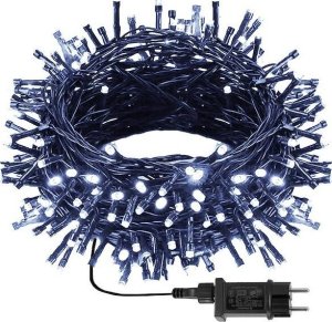 Springos Lampki choinkowe 500 led biały zimny + flash 25m oświetlenie świąteczne IP44 UNIWERSALNY 1
