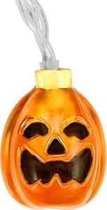 Springos Lampki na Halloween dynie girlanda łańcuch świetlny na baterie i pilota 20 LED UNIWERSALNY 2