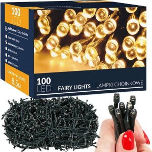 Lampki choinkowe Springos Lampki choinkowe 100 led biały ciepły 8,5 m oświetlenie świąteczne UNIWERSALNY 10