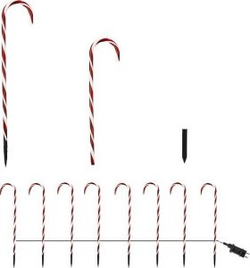 Springos Laski cukrowe 8 szt. oświetlenie Led dekoracje świąteczne UNIWERSALNY 5