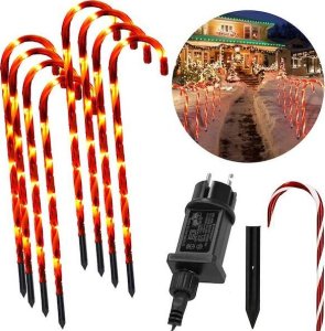 Springos Laski cukrowe 8 szt. oświetlenie Led dekoracje świąteczne UNIWERSALNY 10